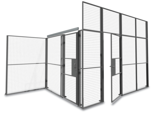 TROAX Wand-Aufsatzelement Extra für Trennwandsystem, Breite 200 mm Milieu 1 L