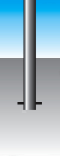Sperrpfosten mit spitzem Kopf, Höhe 900 mm, Zum Einbetonieren Standard 1 L