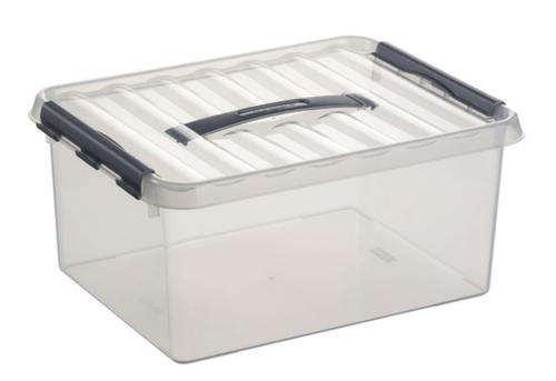 Stapelbare Aufbewahrungsbox, transparent, Inhalt 12 l, Stülpdeckel Standard 1 L
