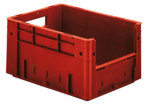 Euronorm-Stapelbehälter mit Eingriff, rot, Inhalt 17,5 l Standard 1 L