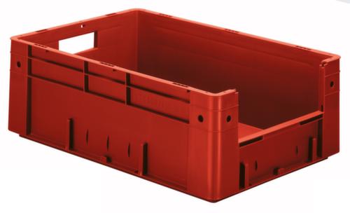Euronorm-Stapelbehälter mit Eingriff, rot, Inhalt 38 l Standard 1 L