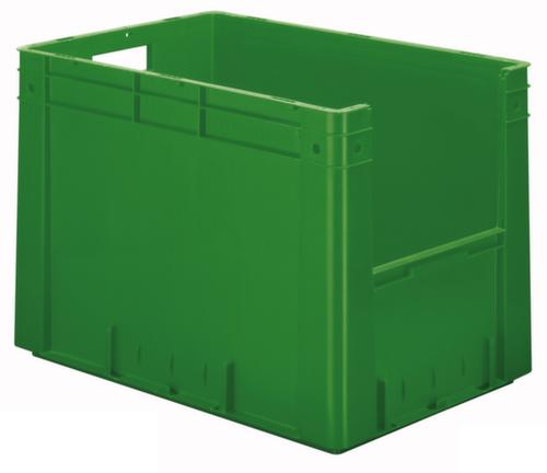 Euronorm-Stapelbehälter mit Eingriff, grün, Inhalt 80 l Standard 1 L