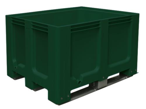 Großbehälter für Kühlhäuser, Inhalt 610 l, grün, 3 Kufen Standard 1 L