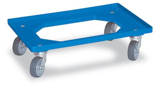 Kastenroller mit offenem Winkelrahmen, Traglast 250 kg, blau Standard 1 L