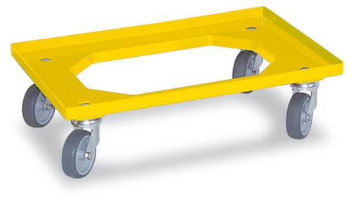 Kastenroller mit offenem Winkelrahmen, Traglast 250 kg, gelb Standard 1 L