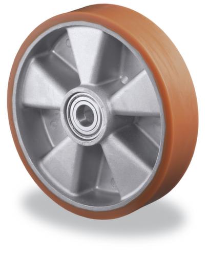BS-ROLLEN Polyurethan-Rad mit Aluminiumfelge, Traglast 450 kg, Polyurethan-Bereifung Standard 1 L