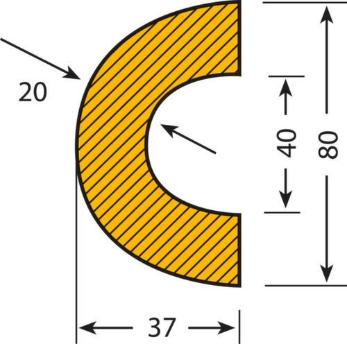 Moravia Rohrschutz in Bogenform Technische Zeichnung 1 L