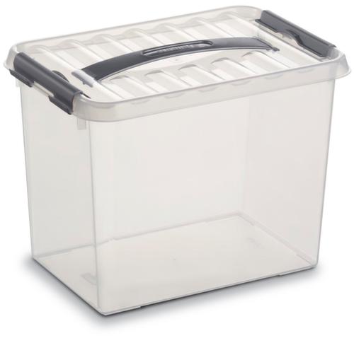 Stapelbare Aufbewahrungsbox, transparent, Inhalt 9 l, Stülpdeckel Standard 1 L