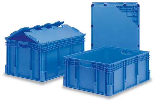 Euronorm-Stapelbehälter mit Doppelboden, blau, Inhalt 206 l Standard 4 L