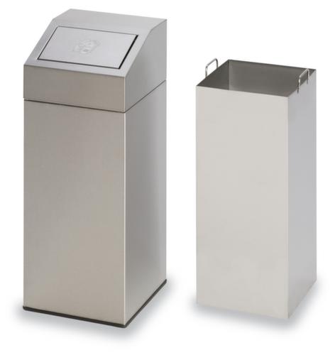 Edelstahl-Abfallbehälter mit Einwurfklappe, 45 l Standard 1 L