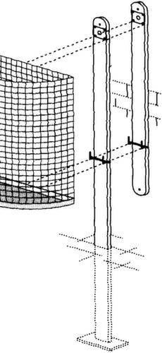Drahtgitter-Behälter mit geschlossenem Boden, 27 l, RAL6010 Grasgrün Technische Zeichnung 1 L