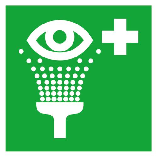 Erste-Hilfe-Schild SafetyMarking® Augenspülstation, Aufkleber, langnachleuchtend Standard 1 L