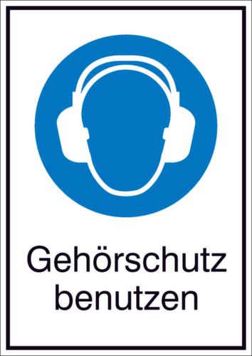 Gebotsschild Gehörschutz benutzen, Wandschild Standard 1 L