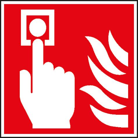 Brandschutzschild SafetyMarking® Brandmelder manuell, Aufkleber, langnachleuchtend Standard 1 L