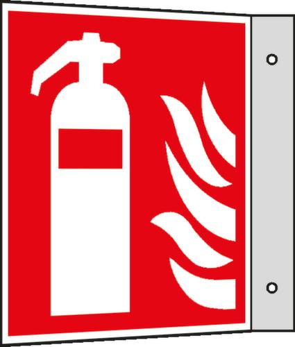 Brandschutzschild SafetyMarking® Feuerlöscher, Fahnenschild, langnachleuchtend Standard 1 L