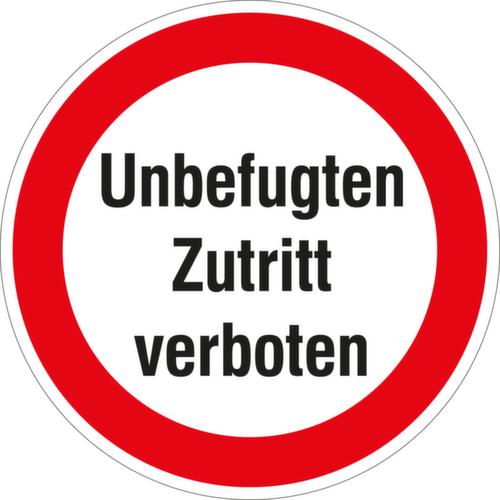 Türschild "Unbefugten Zutritt verboten", Aluminium Standard 1 L
