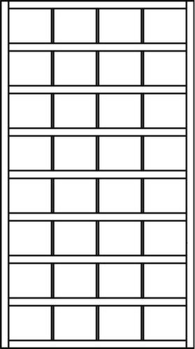 PAVOY Fächerregal Basis, Breite 1000 mm Technische Zeichnung 1 L