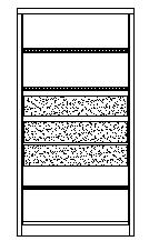 PAVOY Schwerlastschrank Basis lichtgrau mit Schubladen, Breite 1040 mm Technische Zeichnung 1 L