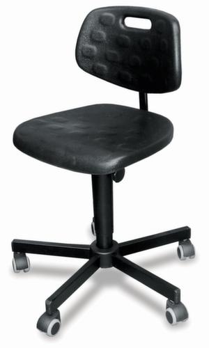 meychair Arbeitsdrehstuhl Workster Simplex, Sitz PU-Schaum schwarz, mit Rollen Standard 1 L