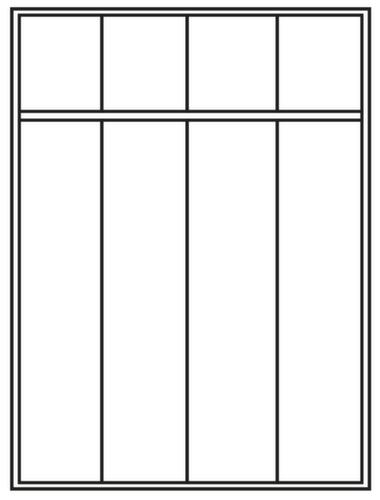 PAVOY Garderobenschrank Basis, Abteilbreite 300 mm Technische Zeichnung 1 L
