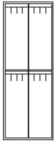 C+P Doppelstöckiger Garderobenschrank Evolo 2x2 Abteile in 2 Breiten, Abteilbreite 400 mm Technische Zeichnung 1 L