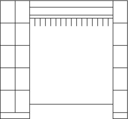 C+P Schließfach-Garderobe Classic mit 15 Fächern, Breite 2760 mm Technische Zeichnung 1 L