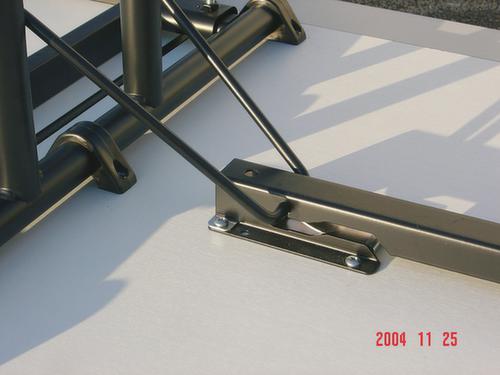 Stapelbarer Mehrzweck-Klapptisch, Breite x Tiefe 1200 x 800 mm, Platte Ahorn Detail 2 L