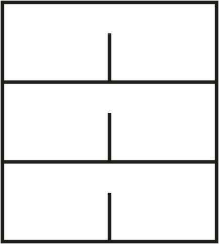 C+P Hängeregistraturschrank Asisto, 3 Auszüge, RAL7021 Schwarzgrau/RAL7021 Schwarzgrau Technische Zeichnung 1 L