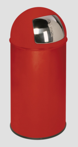 VAR Push-Abfallbehälter, 50 l, RAL3000 Feuerrot Standard 1 L