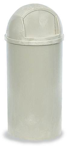 Rubbermaid Feuerhemmender Abfallbehälter, 57 l, beige, Deckel beige Standard 1 L
