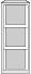 Bisley Hängeregistraturschrank, 3 Auszüge, oxfordblau/oxfordblau Technische Zeichnung 1 L