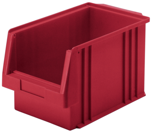 Lakape Stapelbarer Sichtlagerkasten Eco rollenbahngeeignet, rot, Tiefe 330 mm, Polypropylen Standard 1 L
