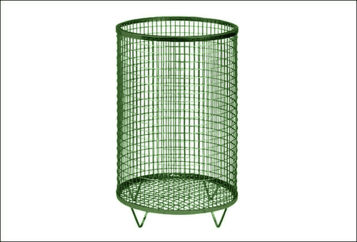 Drahtgitter-Behälter, 75 l, RAL6010 Grasgrün