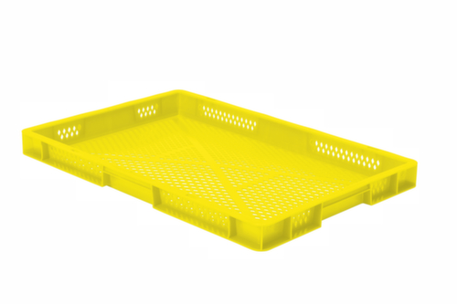 Lakape Euronorm-Stapelbehälter Favorit Wände + Boden durchbrochen, gelb, Inhalt 9,5 l Standard 1 L