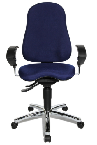 Topstar Bürodrehstuhl Sitness 10 mit Permanentkontakt-Mechanik, blau Standard 5 L