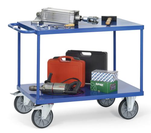 fetra Tischwagen mit Stahl-Etagen 850x500 mm, Traglast 500 kg, 2 Etagen Milieu 1 L