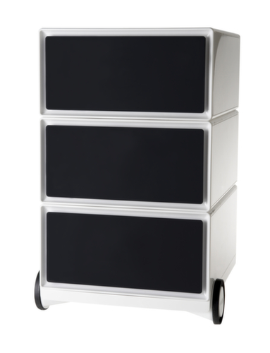 Paperflow Rollcontainer easyBox, 3 Schublade(n), weiß/schwarz Standard 1 L