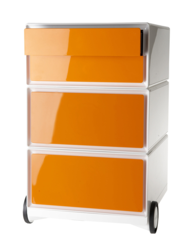 Paperflow Rollcontainer easyBox, 4 Schublade(n), weiß/orange Standard 1 L