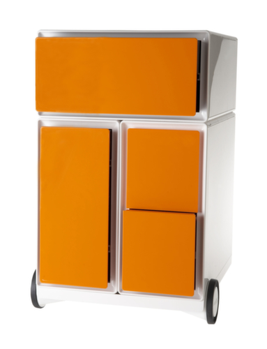 Paperflow Rollcontainer easyBox mit HR-Auszug, 3 Schublade(n), weiß/orange Standard 1 L