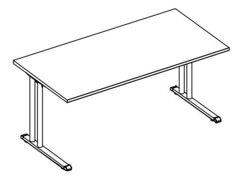 Nowy Styl Schreibtisch E10 mit C-Fußgestell Technische Zeichnung 1 L