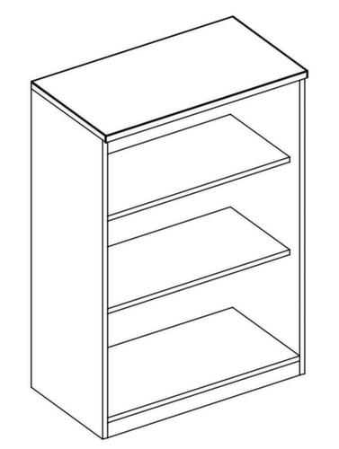 Nowy Styl Büroregal E10, Breite 800 mm, 2 OH Technische Zeichnung 1 L