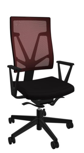 Nowy Styl Bürodrehstuhl 4ME mit automatischer Gegenkrafteinstellung, Netzrückenlehne, schwarz Standard 1 L