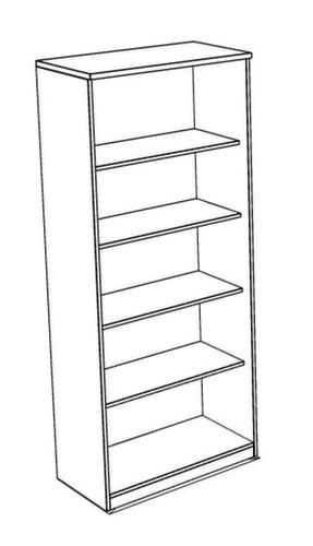 Nowy Styl Büroregal E10, Breite 800 mm, 5 OH Technische Zeichnung 1 L