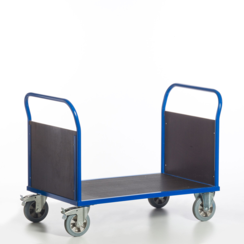Rollcart Doppelstirnwandwagen mit rutschsicherer Ladefläche, Traglast 1200 kg, Ladefläche 2000 x 800 mm Standard 1 L