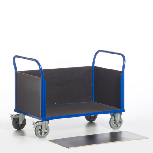 Rollcart Vierwandwagen mit rutschsicherer Ladefläche, Traglast 1200 kg, Ladefläche 1000 x 670 mm Standard 1 L
