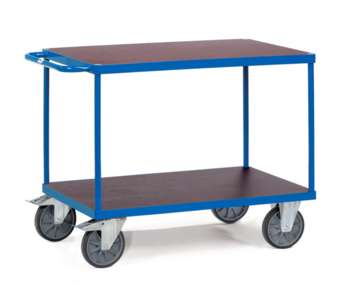 fetra Schwerer Tischwagen mit wasser- + rutschfesten Etagen 1000x700 mm, Traglast 600 kg, 2 Etagen Standard 1 L