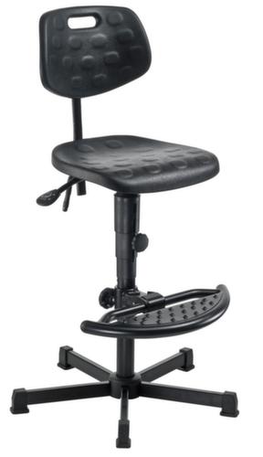 meychair Arbeitsdrehstuhl Workster Simplex, Sitz PU-Schaum schwarz, mit Kunststoffgleiter Standard 1 L