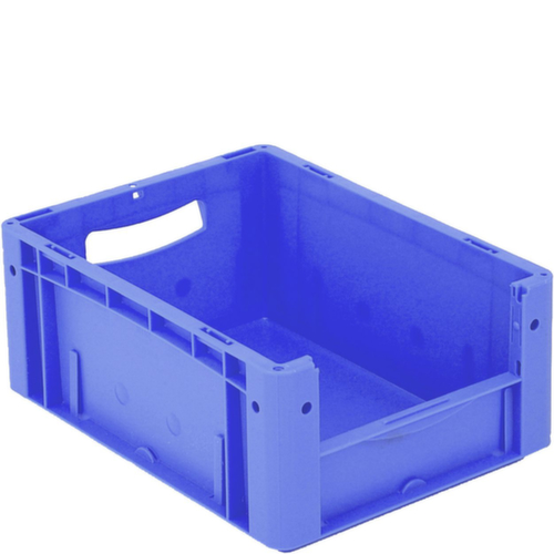 Euronorm-Sichtlagerbehälter mit Eingrifföffnung, blau, HxLxB 170x400x300 mm Standard 2 L