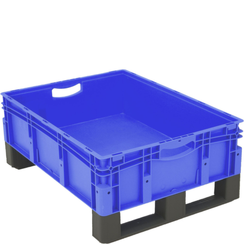 Euronorm-Stapelbehälter mit Doppelboden, blau, Inhalt 79 l Standard 2 L