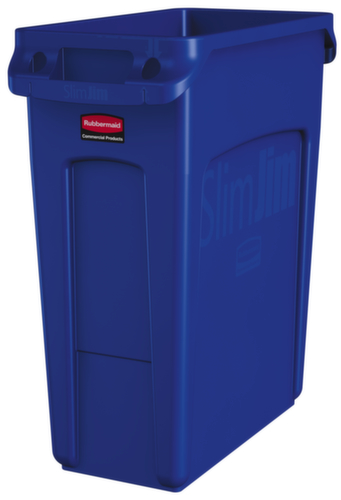 Rubbermaid Wertstoffsammler Slim Jim® mit Lüftungskanälen, 60 l, blau Standard 1 L